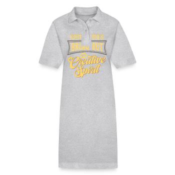 Les bons films font ressortir mon créatif - Robe polo bio PAIGER Stanley/Stella Femme - gris chiné - Devant