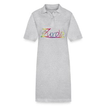 Je suis gaucher - Robe polo bio PAIGER Stanley/Stella Femme - gris chiné - Devant