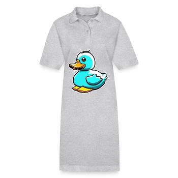 Canard en caoutchouc / canard en caoutchouc / eau / baignoire - Robe polo bio PAIGER Stanley/Stella Femme - gris chiné - Devant