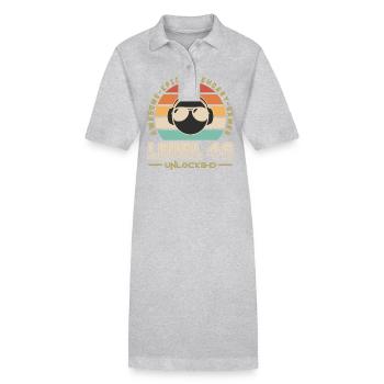 Level 46 - Stanley/Stella PAIGER Organic Women’s Polo Dress - heather grey - Front