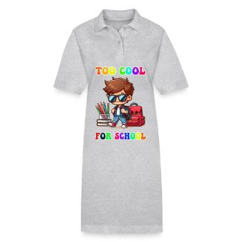 Pour se rafraîchir pour l’école - Robe polo bio PAIGER Stanley/Stella Femme - gris chiné - Devant
