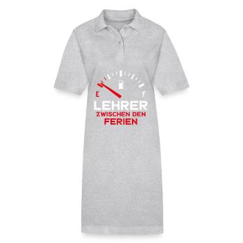 LUSTIG LEHRER ZWISCHEN DEN FERIEN - Stanley/Stella Frauen Bio-Polokleid PAIGER - Grau meliert - Vorne