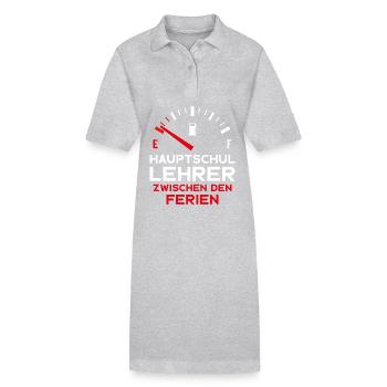 LUSTIG HAUPTSCHULLEHRER FERIEN HAUPTSCHULE LEHRER - Stanley/Stella Frauen Bio-Polokleid PAIGER - Grau meliert - Vorne