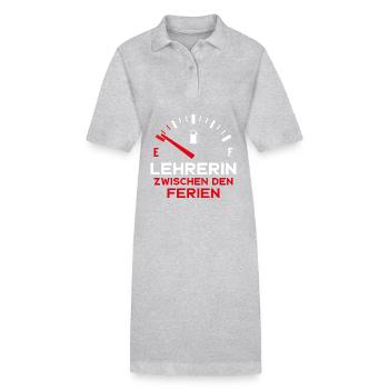 LUSTIG LEHRERIN ZWISCHEN DEN FERIEN - Stanley/Stella Frauen Bio-Polokleid PAIGER - Grau meliert - Vorne