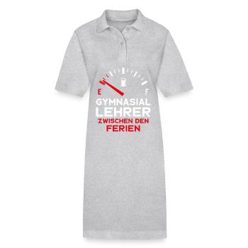 LUSTIG GYMNASIALLEHRER FERIEN GYMNASIUM LEHRER - Stanley/Stella Frauen Bio-Polokleid PAIGER - Grau meliert - Vorne