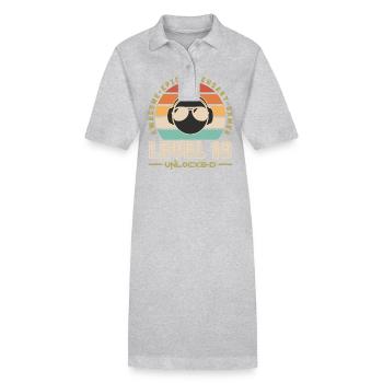 Level 19 - Stanley/Stella PAIGER Organic Women’s Polo Dress - heather grey - Front