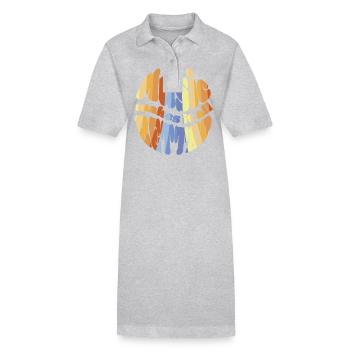 Music makes it all better - 70s Style - Stanley/Stella Frauen Bio-Polokleid PAIGER - Grau meliert - Vorne