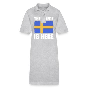 Schweden Schwedisch - Stanley/Stella Frauen Bio-Polokleid PAIGER - Grau meliert - Vorne