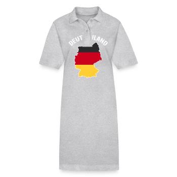 Allemagne - Robe polo bio PAIGER Stanley/Stella Femme - gris chiné - Devant