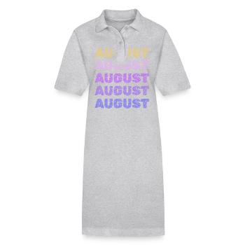 August August - Stanley/Stella Frauen Bio-Polokleid PAIGER - Grau meliert - Vorne