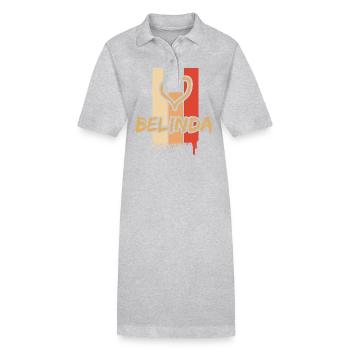 Cadeau pour Belinda - Robe polo bio PAIGER Stanley/Stella Femme - gris chiné - Devant