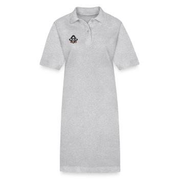 Gangster Skull, - Stanley/Stella Frauen Bio-Polokleid PAIGER - Grau meliert - Vorne