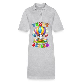 Frohe Ostern - Stanley/Stella Frauen Bio-Polokleid PAIGER - Grau meliert - Vorne