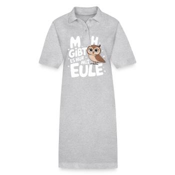 oiseau de nuit hibou hibou oiseau - Robe polo bio PAIGER Stanley/Stella Femme - gris chiné - Devant