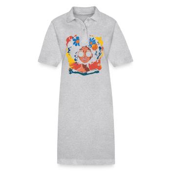 Afro-Américains Afrique - Robe polo bio PAIGER Stanley/Stella Femme - gris chiné - Devant