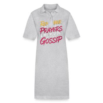 Remember Me In Your Prayers Like In Your Gossip 11 - Stanley/Stella Frauen Bio-Polokleid PAIGER - Grau meliert - Vorne
