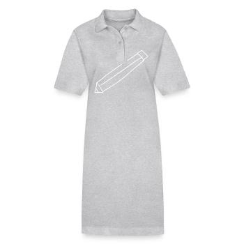 Dessin d’icône de stylo - Robe polo bio PAIGER Stanley/Stella Femme - gris chiné - Devant