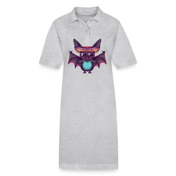 Fledermaus Lustig Sombrero - Stanley/Stella Frauen Bio-Polokleid PAIGER - Grau meliert - Vorne