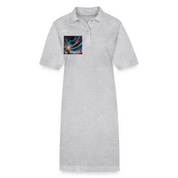 a little bit in space - Stanley/Stella Frauen Bio-Polokleid PAIGER - Grau meliert - Vorne