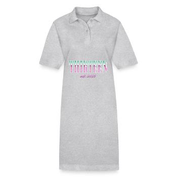 Treize Est. 2025 Garçons Filles Officiel Adolescent - Robe polo bio PAIGER Stanley/Stella Femme - gris chiné - Devant