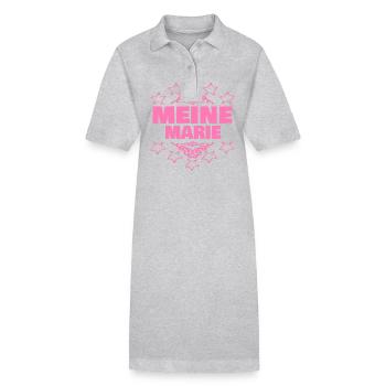 Marie - Stanley/Stella Frauen Bio-Polokleid PAIGER - Grau meliert - Vorne
