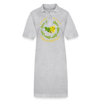 Dépression du millepertuis - Robe polo bio PAIGER Stanley/Stella Femme - gris chiné - Devant