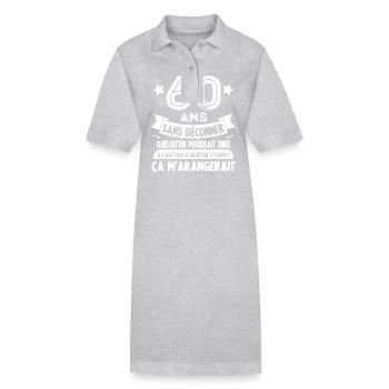 60 Ans Cadeau D'anniversaire 60 Ans - Robe polo bio PAIGER Stanley/Stella Femme - gris chiné - Devant