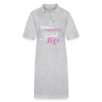 Gender Equality Not Trend It Is Life - Stanley/Stella PAIGER Organic Women’s Polo Dress - heather grey - Front