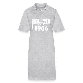 Actress 1966 - Stanley/Stella PAIGER Organic Women’s Polo Dress - heather grey - Front