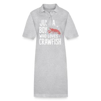 Langusten Krabben Garnelen Meeresfrüchte - Stanley/Stella Frauen Bio-Polokleid PAIGER - Grau meliert - Vorne