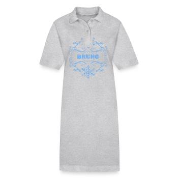 Cadeau pour Bruno - Robe polo bio PAIGER Stanley/Stella Femme - gris chiné - Devant
