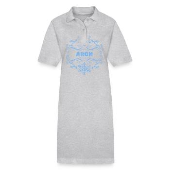 Aron - Stanley/Stella Frauen Bio-Polokleid PAIGER - Grau meliert - Vorne