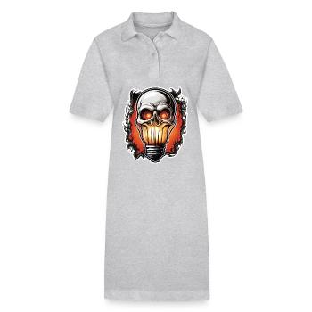 Bulb / Bulb / Brightness / Light - Stanley/Stella PAIGER Organic Women’s Polo Dress - heather grey - Front