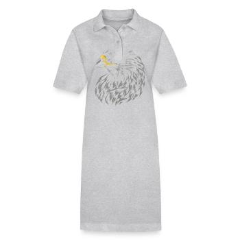 Aigle royale - Robe polo bio PAIGER Stanley/Stella Femme - gris chiné - Devant