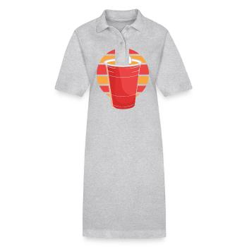 Beer Pong Beer Pong - Robe polo bio PAIGER Stanley/Stella Femme - gris chiné - Devant