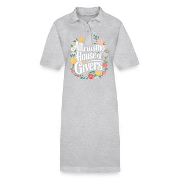 Altruisme Don désintéressé Donner d’école - Robe polo bio PAIGER Stanley/Stella Femme - gris chiné - Devant