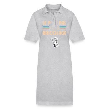 Ich kann nicht DIY - Stanley/Stella Frauen Bio-Polokleid PAIGER - Grau meliert - Vorne