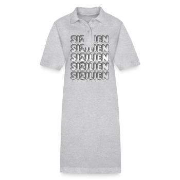 Sicily as a trip - Stanley/Stella PAIGER Organic Women’s Polo Dress - heather grey - Front