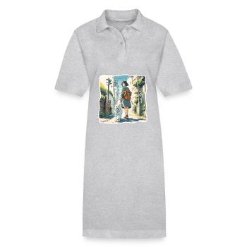 Anime / Comic / Japanisch / Zeichentrick / Cartoon - Stanley/Stella Frauen Bio-Polokleid PAIGER - Grau meliert - Vorne