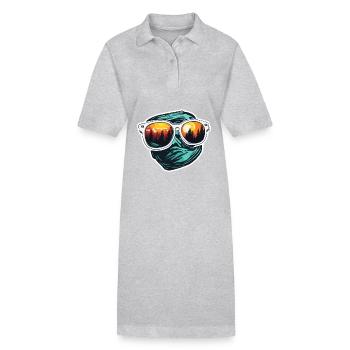 Sonnenbrille / Reflektion / Wald / Spiegelung - Stanley/Stella Frauen Bio-Polokleid PAIGER - Grau meliert - Vorne