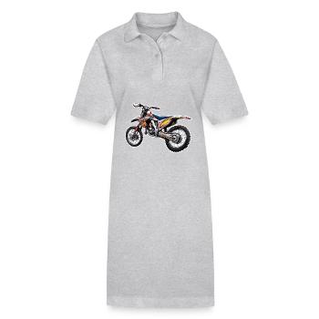 Biker / Motorrad Fahrer / Biker / Zweirad / Cross - Stanley/Stella Frauen Bio-Polokleid PAIGER - Grau meliert - Vorne