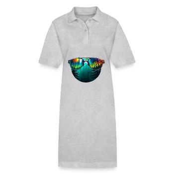 Sonnenbrille / Reflektion / Wald / Spiegelung - Stanley/Stella Frauen Bio-Polokleid PAIGER - Grau meliert - Vorne