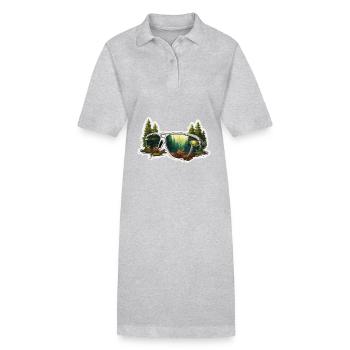 Sonnenbrille / Reflektion / Wald / Spiegelung - Stanley/Stella Frauen Bio-Polokleid PAIGER - Grau meliert - Vorne