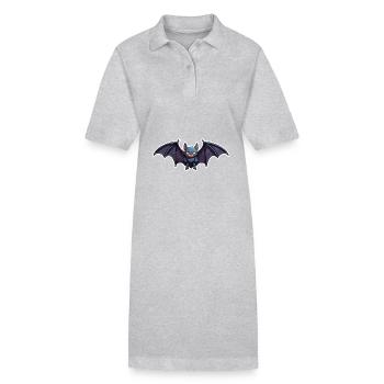 Bat / Vampire / Dracula / Animal / Halloween - Stanley/Stella PAIGER Organic Women’s Polo Dress - heather grey - Front