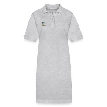 Marin - Robe polo bio PAIGER Stanley/Stella Femme - gris chiné - Devant