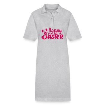 Frohe Ostern - Stanley/Stella Frauen Bio-Polokleid PAIGER - Grau meliert - Vorne