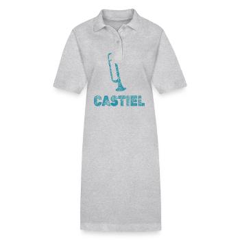 Brass band Castiel - Stanley/Stella PAIGER Organic Women’s Polo Dress - heather grey - Front