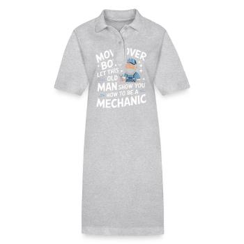 Mechanic Mechanic Workshop - Stanley/Stella PAIGER Organic Women’s Polo Dress - heather grey - Front