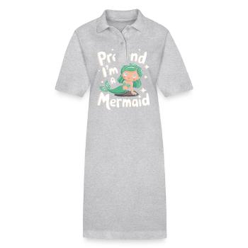 Meerjungfrau Fabel Meerjungfrauen Märchen - Stanley/Stella Frauen Bio-Polokleid PAIGER - Grau meliert - Vorne