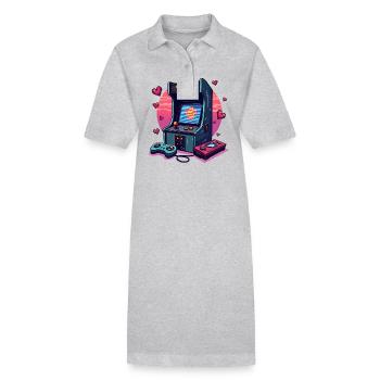 Don’t Glitch my Vibe - Jeux de machines à sous - Robe polo bio PAIGER Stanley/Stella Femme - gris chiné - Devant